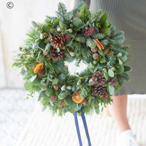 Classic Christmas Flower Wreath