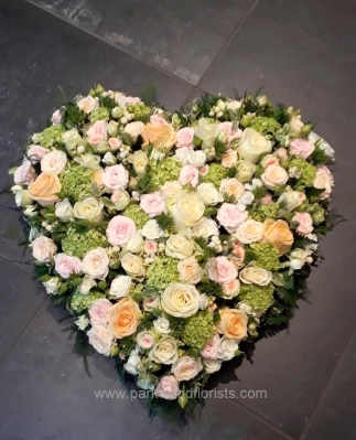 Large Pastel Rose Heart