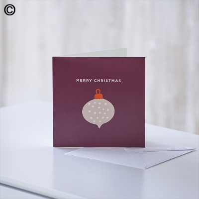 Merry Christmas Bauble Card