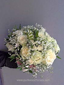 White rose & gypsophila